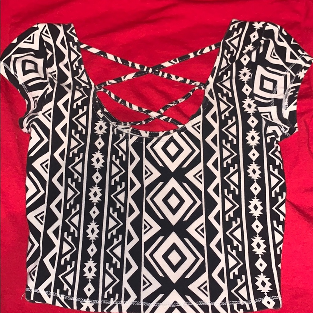 Forever 21 tribal print crop top